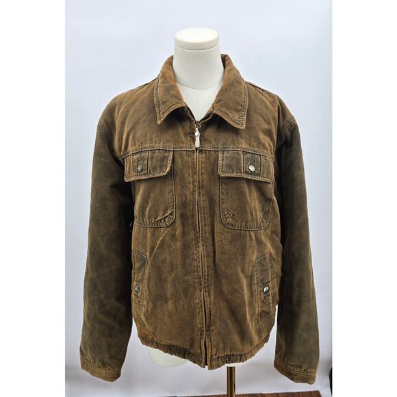 Industrial Exchange 
Distressed Faux Leather Bomber Jacket - Picture 1 of 9